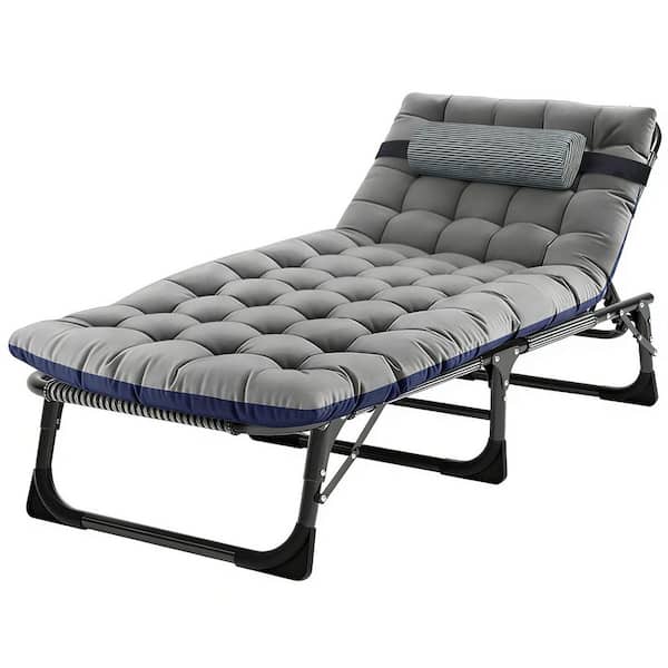 Outdoor Lounge Chair Heavy Duty Chaise Lounge Chair Adjustable 5-Position Folding Chaise Lounge Chair for Sun Tanning