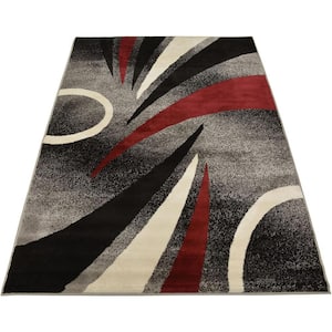 Comfy Stripes Cappucino 8 ft. x 10 ft. Classic Braided Vintage Contemporary Polypropylene Rectangular Area Rug