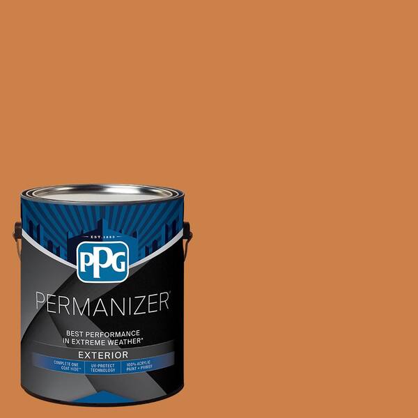PERMANIZER 1 gal. PPG1201-6 Gingerbread Semi-Gloss Exterior Paint