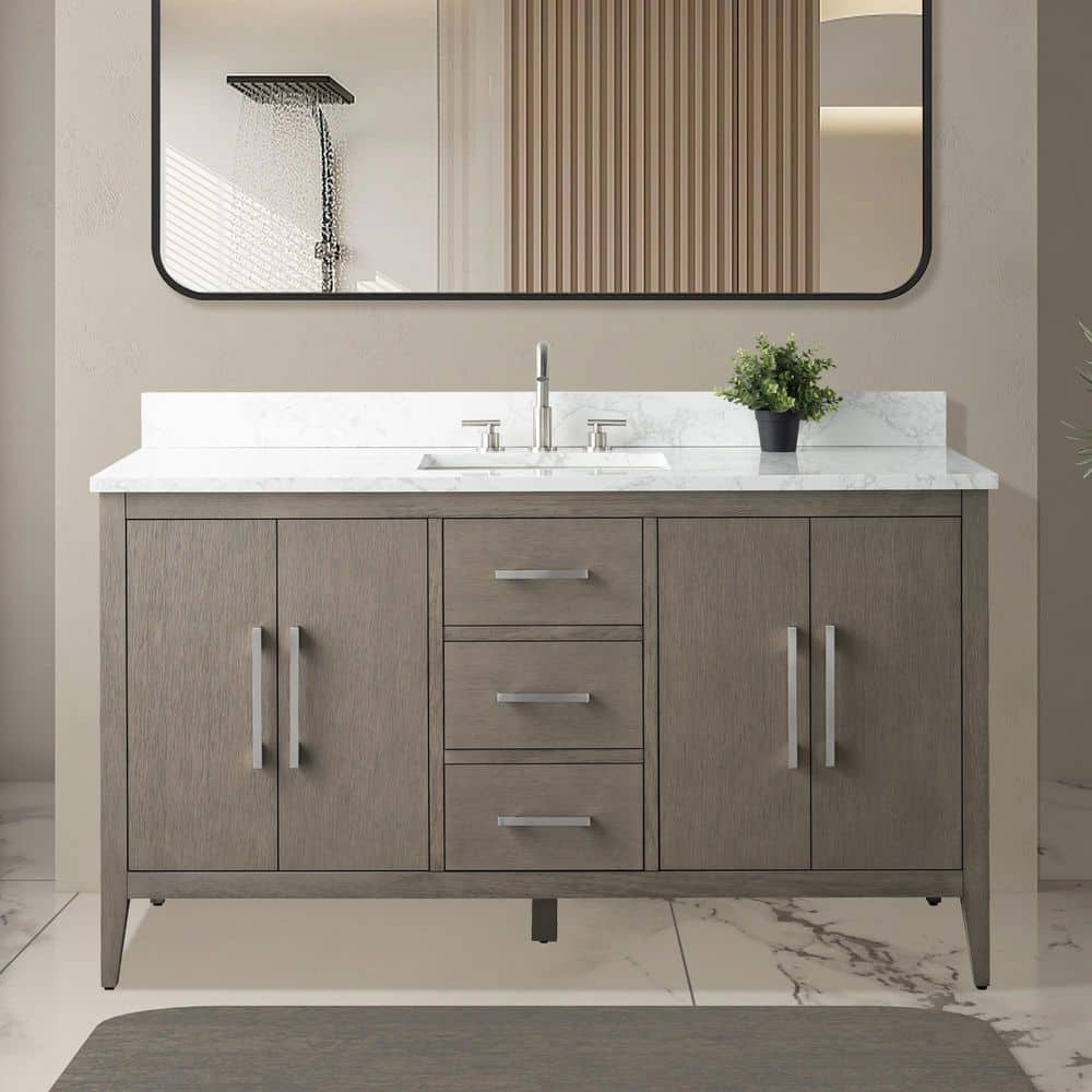 Vanity Art 60 in. W. x 22 in. D x 34 in. H Single Sink
