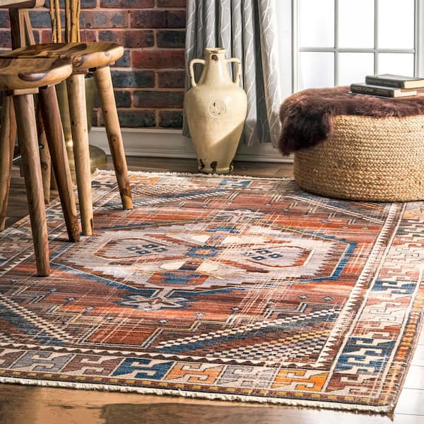 Deborah Tribal Rust 8 ft. x 10 ft. Area Rug