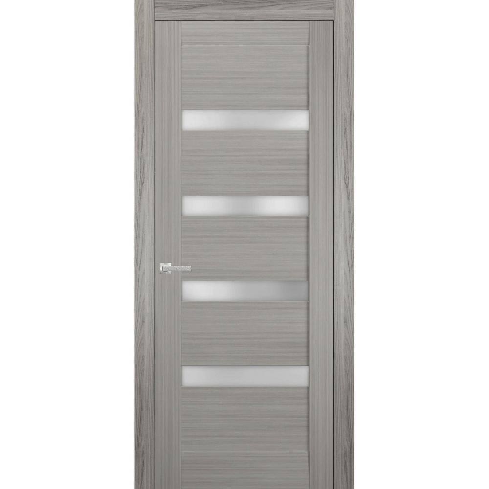 4113 42 in. x 84 in. Left-Hand/Inswing Solid Frosted Glass Gray Ash Single Prehung Interior Door with Hardware price history on PriceWatchPro