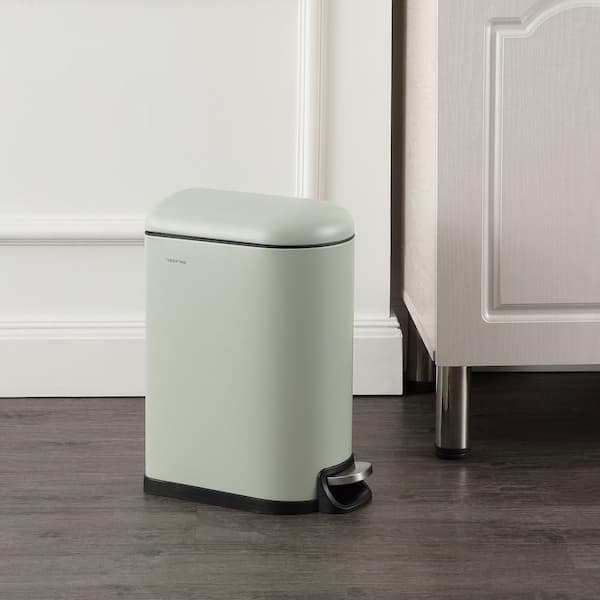 Roland Mini 2.6 Gal. Pistachio Gelato Step-Open Trash Can