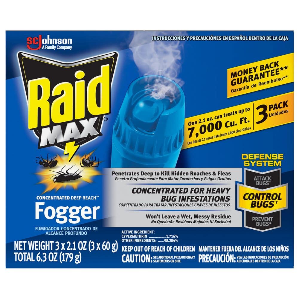 Raid Max 6.3 oz. Max Concentrated Fogger SCJ643409 - The Home Depot