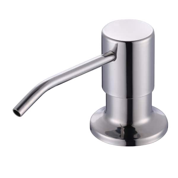 IVIGA Kitchen Sink Mount Lotion Dispenser Top refill Stainless Steel Soap Dispenser with 17.6 oz. Capacity in Polished Chrome