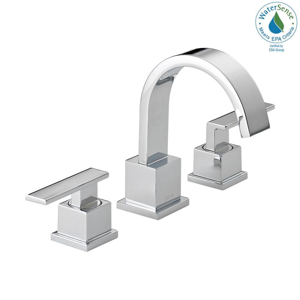 Elegant Arc Chrome Widespread Bathroom Faucet with Metal Handles