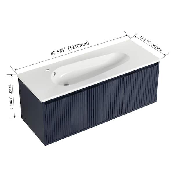 Staykiwi 48 in. W x 18 in. D x 18 in. H Floating Bathroom Vanity