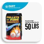 Pellets of Fire 50 Lb. Calcium Chloride Ice and Snow Melt + Deicer, Works to -25°F