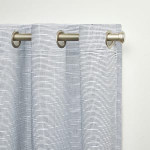 Somers Indigo Textured Light Filtering Grommet Top Curtain, 54 in. W x 96 in. L (Set of 2)
