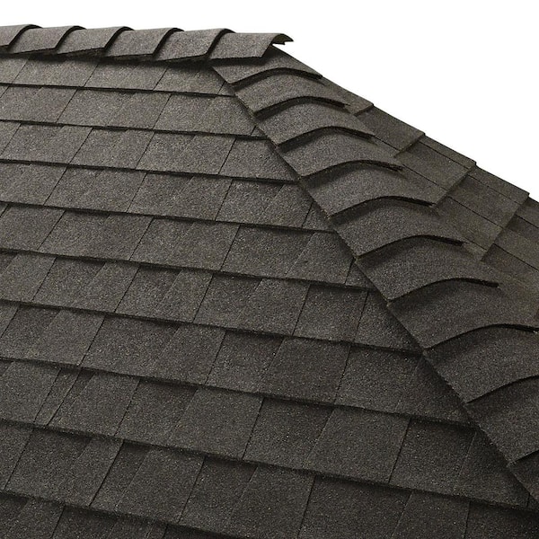 GAF Z Ridge Charcoal Distinctive Hip and Ridge Cap Roofing Shingles (33.3 lin. ft. per Bundle) (72-Pieces)