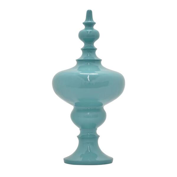 THREE HANDS 27 in. Finial Tabletop in Blue