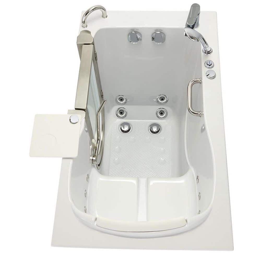 52'' White Acrylic Walk-In Bathtub with Left Door