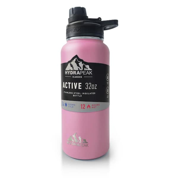 Hydrapeak 32oz Stainless Steel Water Bottle, BPA Free Leak Proof - 3 Lids,  Pink - 32 oz - Bed Bath & Beyond - 30314686