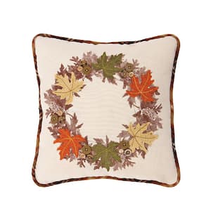 Xia Home Fashions 5 In. X 14 In. X 14 In. Maple Wreath Fall Decorative 