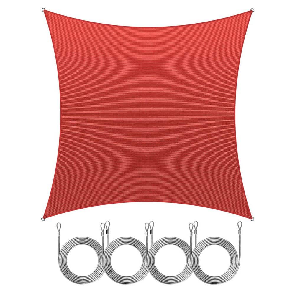 12 ft. x 12 ft. Square Sun Shade Sail with Rope-Red price history on PriceWatchPro