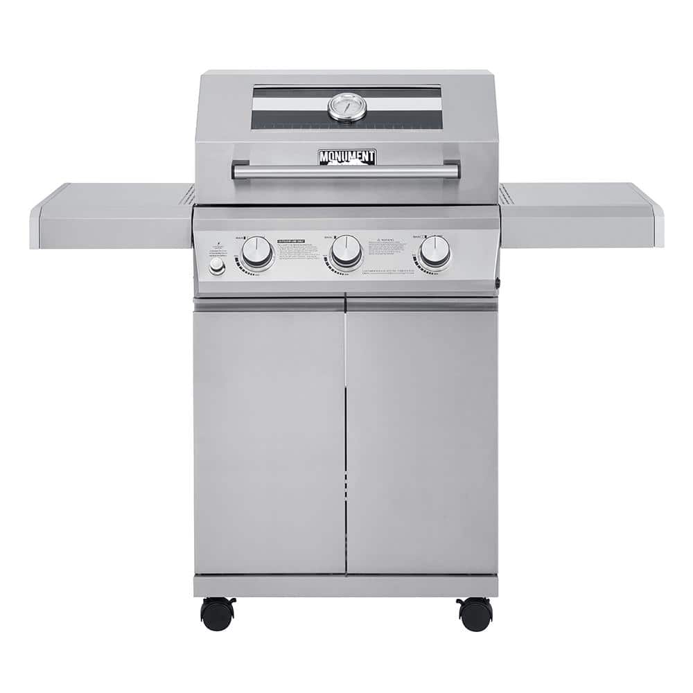 Mesa 300 Stainless Steel 3-Burner Propane Gas Grill with Side Burner