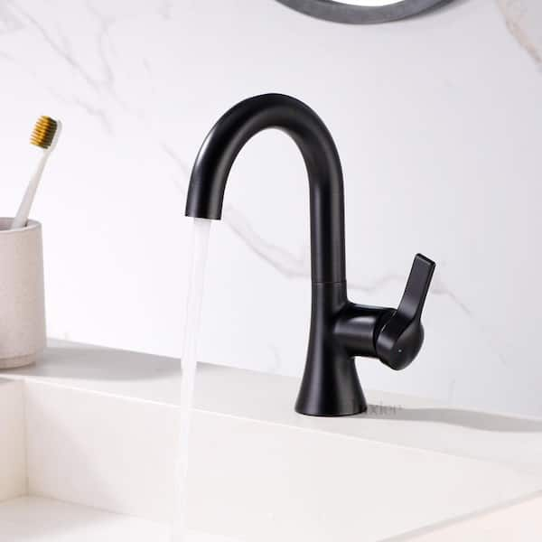 Single Hole Single-Handle Bathroom Faucet with drain in Oil Rubbed Bronze