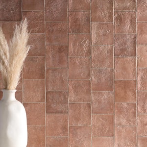 Terrano Terracotta 5.11 in. x 5.11 in. Textured Matte Ceramic Wall Tile (6.09 Sq. Ft./Case)