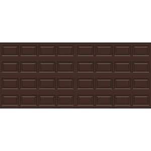 Classic Steel Short Panel 16 ft. x 7 ft. Insulated 6.5 R-Value Chocolate Garage Door without windows