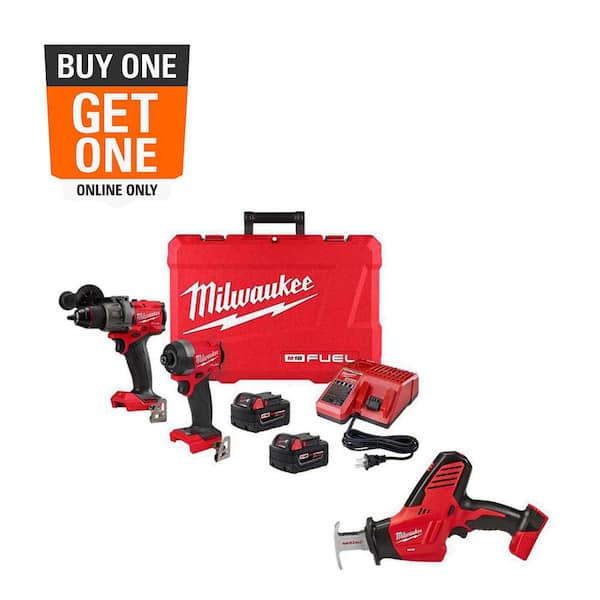 M18 FUEL 18-V Li-Ion Brushless Cordless Hammer Drill and Impact Driver Combo Kit (2-Tool) w/Hackzall Reciprocating Saw