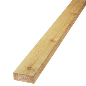 2 in. x 4 in. x 12 ft. Rough Green Western Red Cedar Lumber