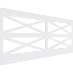 44 in. H x 94-1/2 in. W 28.92 sq. ft. Farmhouse Fence PVC Wainscot Paneling Kit