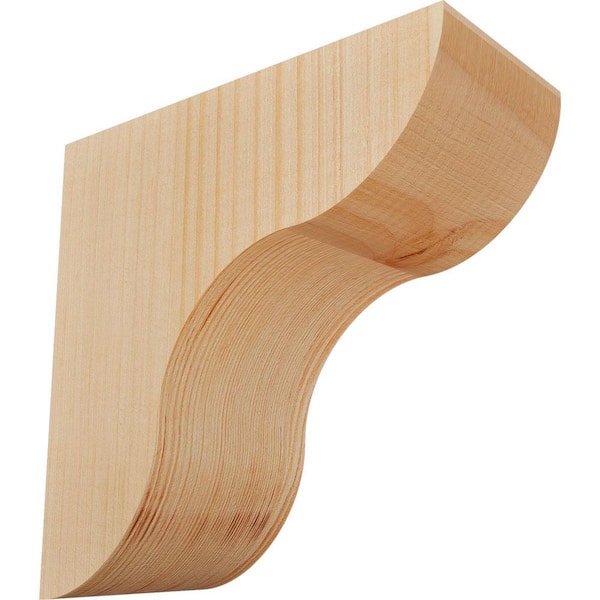 Ekena Millwork 3-1/2 in. x 8 in. x 8 in. Douglas Fir Carmel Smooth Corbel