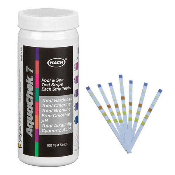 Aquachek 7 In 1 Silver Swimming Pool Spa Chlorine Ph Test Strips 6 X 551236 The Home Depot