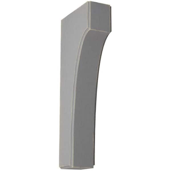 Ekena Millwork 1-3/4 in. x 10 in. x 4 in. Pebble Grey Clarksville Wood Vintage Decor Bracket