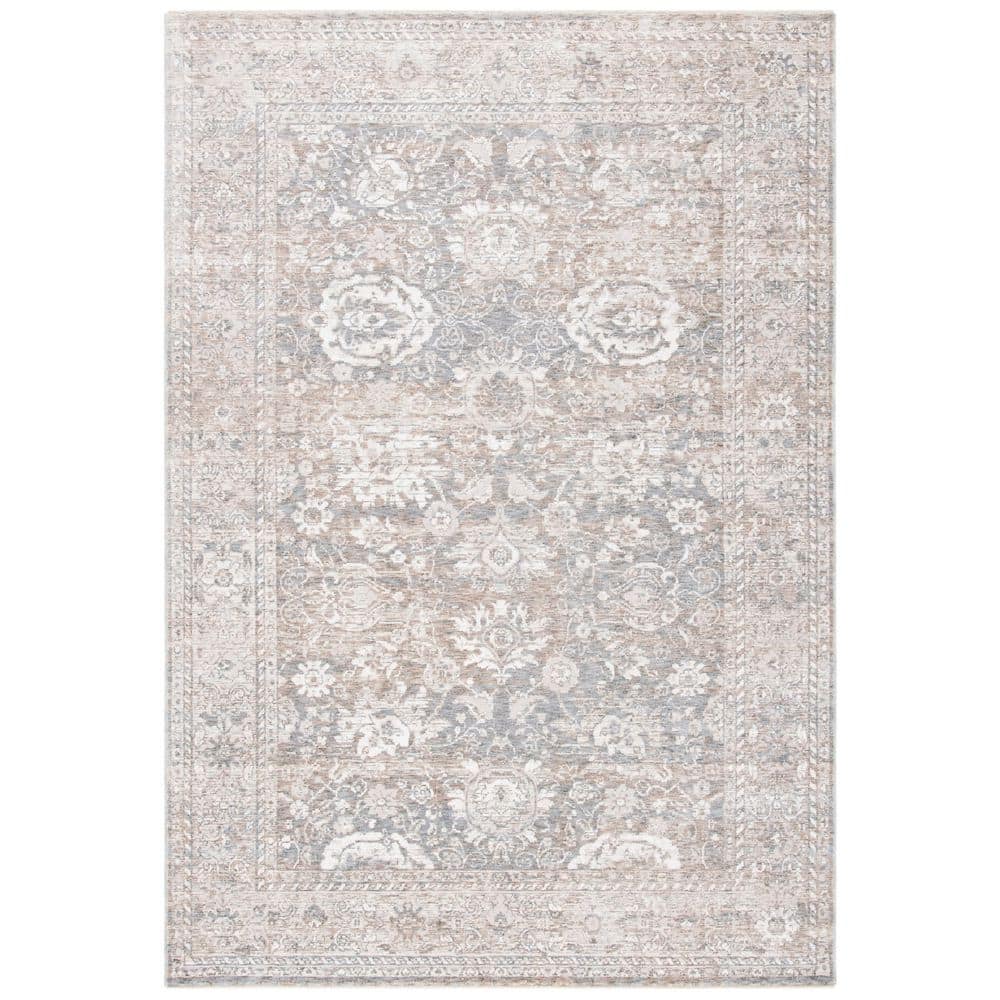 Webster 4 ft. x 6 ft. Gray/Beige Border Distressed Ornate Area Rug price history on PriceWatchPro
