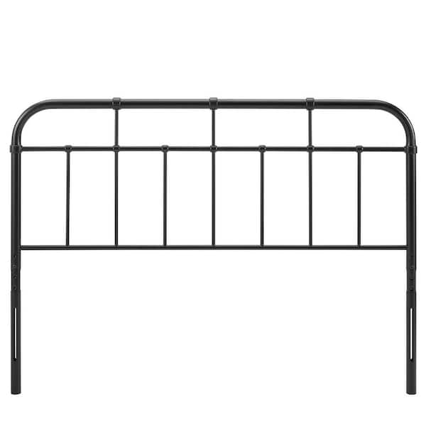 Alessia Black Queen Metal Headboard
