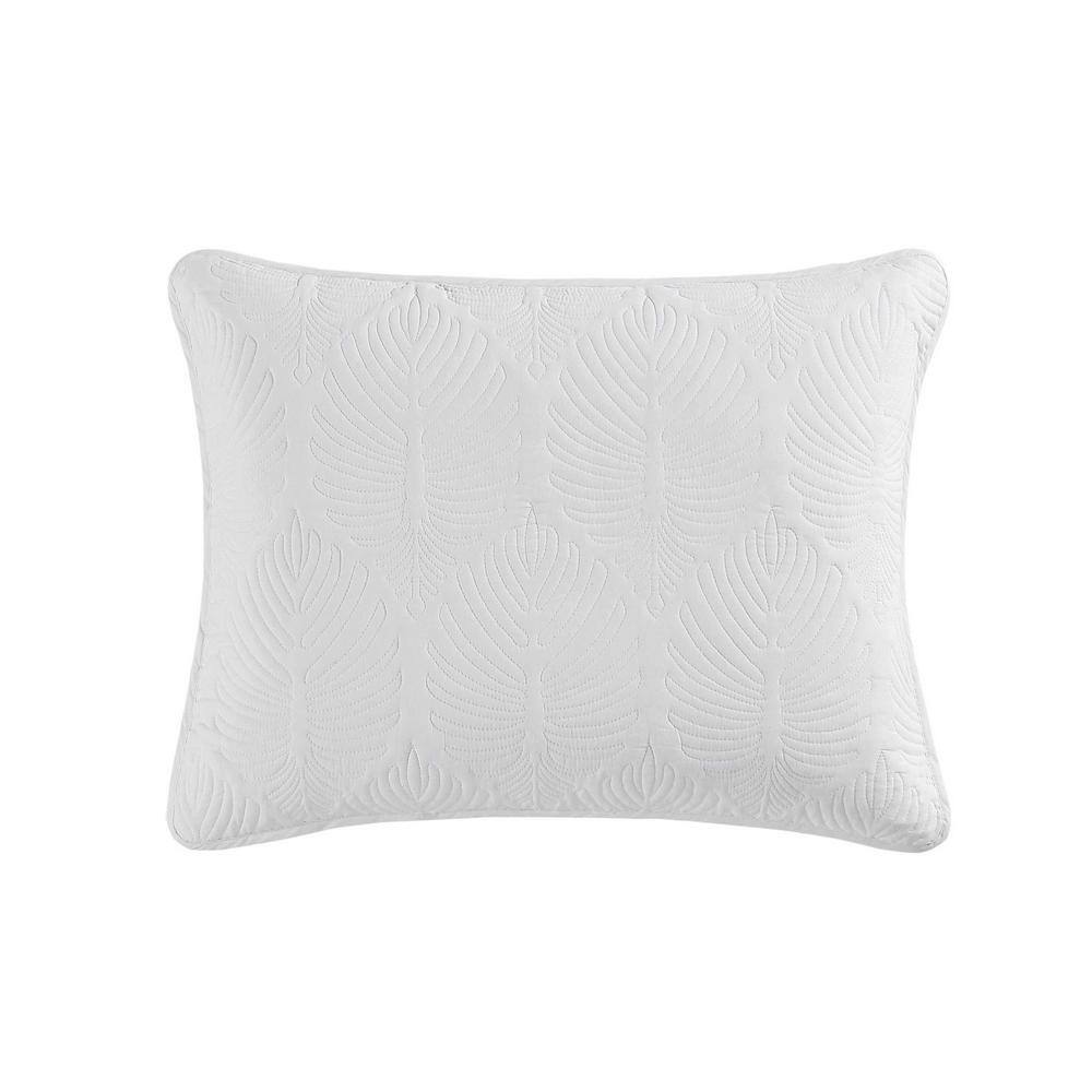 White Organic Cotton Full Quilt Set with Reversible Design