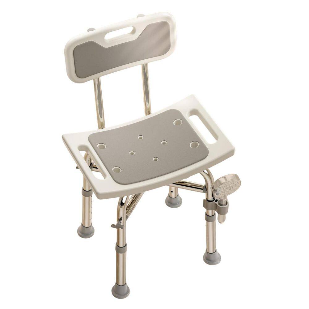 16.5 in. W Adjustable Height Aluminum Shower Chair in Gray for Elderly and Disabled,  500 lbs. Capacity price history on PriceWatchPro