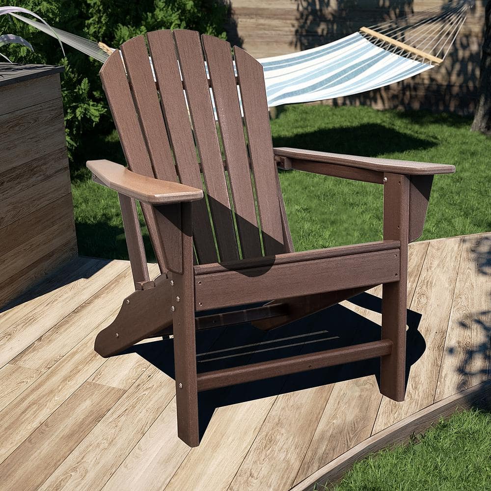 UPLAND Single Dark Brown Outdoor Composite Adirondack Chair UM HKD21A   Composite Adirondack Chairs Um Hkd21a Dbr N 64 1000 