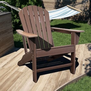 Single Dark Brown Outdoor Composite Adirondack Chair