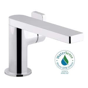 Composed Single Hole Single-Handle Bathroom Faucet with Lever Handle and Drain in Polished Chrome