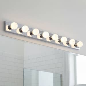 Independence 48 in. 8-Light Chrome Traditional Bathroom Vanity Light