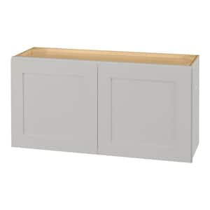 Avondale 36 in. W x 12 in. D x 18 in. H Ready to Assemble Plywood Shaker Wall Bridge Kitchen Cabinet in Dove Gray