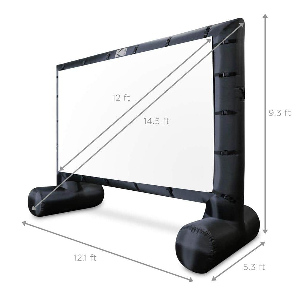 Kodak 14.5 ft Black Inflatable Outdoor Projection Screen