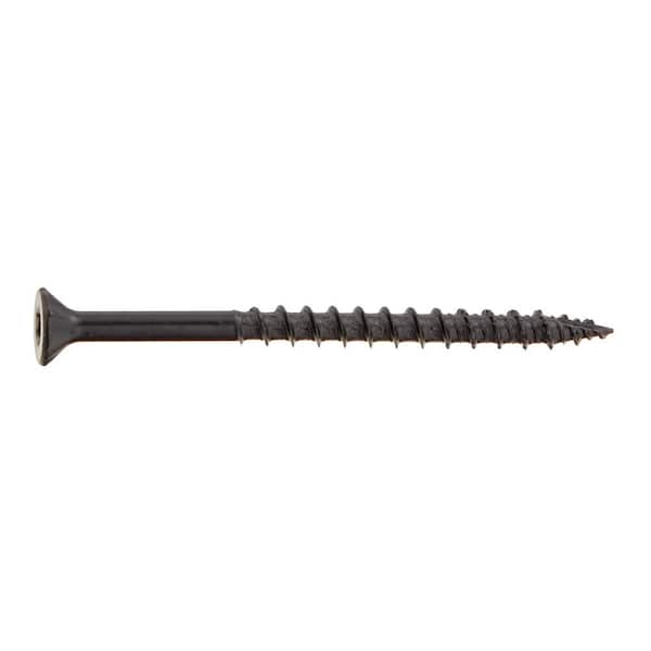 #8 x 2-1/2 in. Black 6-Lobe Torx Drive Exterior Flat Head Multi-Material Screw 1 lb. -Box (91-Piece)