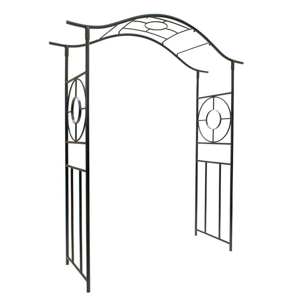 Elegant Handcrafted Tuscany Garden Arbor, 84 in. Tall, Graphite Powder Coated Finish price history on PriceWatchPro