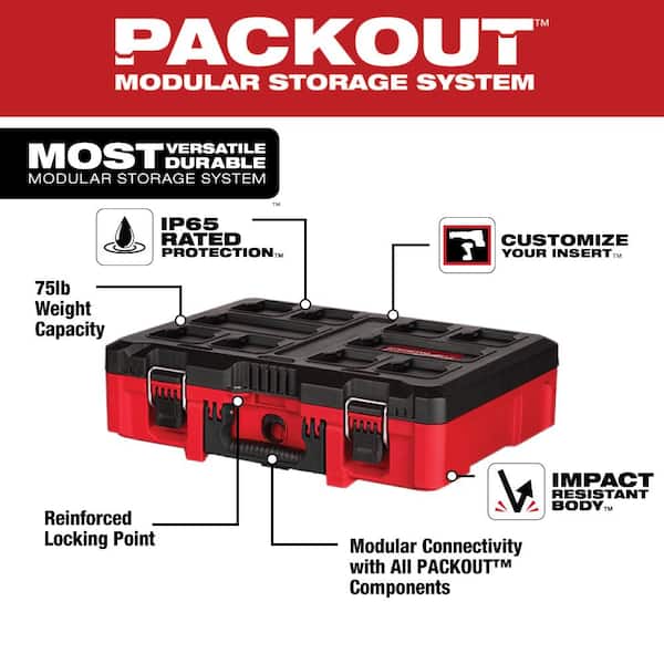 Milwaukee PACKOUT 16 in. Portable Modular Tool-Box Case with