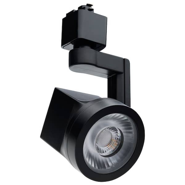 Lantern Black Integrated LED Fixed Track Step Head Light Fixture, 24° Beam Spread