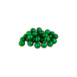 Matte Xmas Green Shatterproof Christmas Ball Ornaments 60-Count