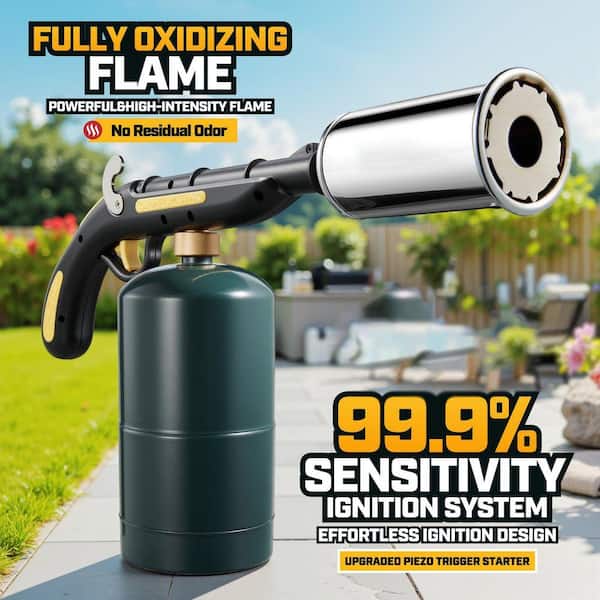 JFVKAF Propane Stainless Steel Cooking Torch with Adjustable Flame
