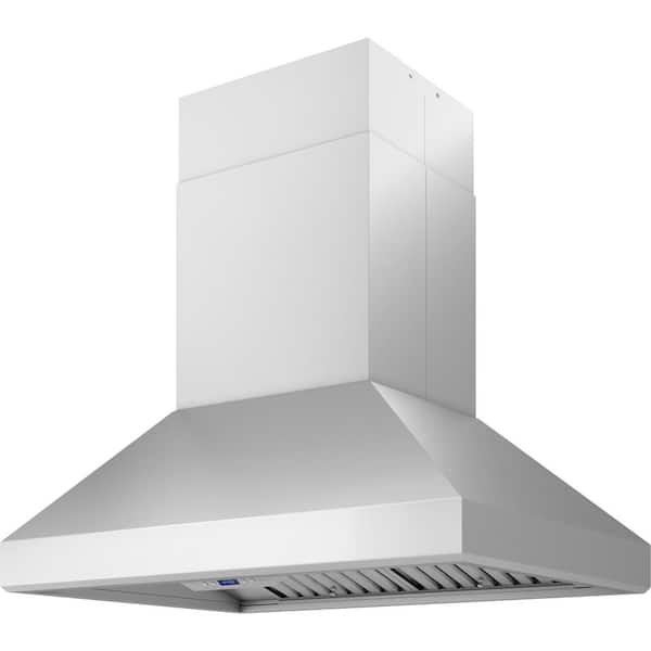 Titan 42 in. 750 CFM Island Mount with LED Light Range Hood in Stainless Steel