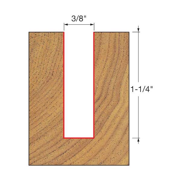 DIABLO 1/4 in. Two Flute Straight Bit DR04126 - The Home Depot