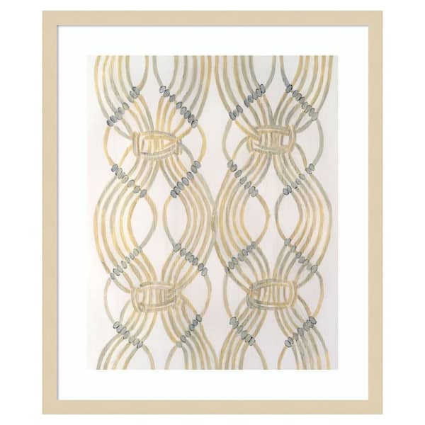 Amanti Art Beaded Veil II by Vanna Lam 21 in. W x 25 in. H. Wood Framed Wall Art Print Framed in Brown