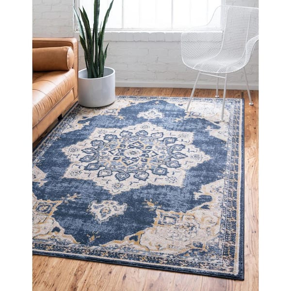 Utopia Helios Navy Blue 8' 0 x 10' 0 Area Rug