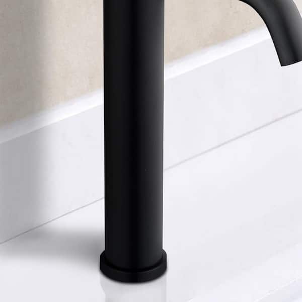 12 in. H Single-Handle Single Hole Bathroom Faucet in Matte Black